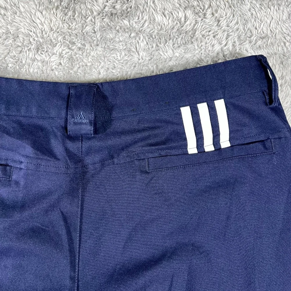 Adidas Climalite Golf Pants Mens 33x32 Navy Blue Flat Front Resort Performance